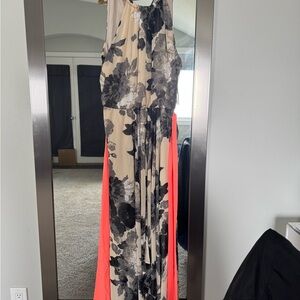 Floral Black and Cream Dress